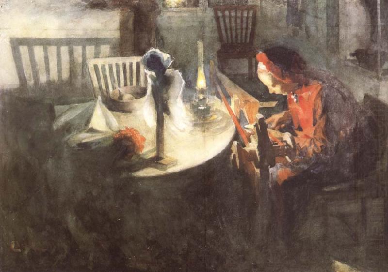 The Ribbon Weaver, Carl Larsson